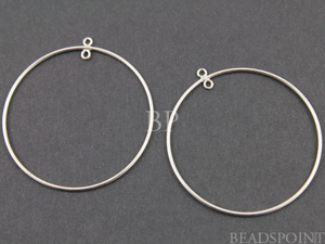 Sterling Silver Extra Large Circle Hoop Earrings, (SS/720/37) - Beadspoint