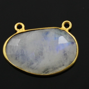 Rainbow Moonstone Faceted Fancy Bezel, (RNMFNCYPNDT) - Beadspoint