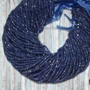 Iolite Faceted Roundel Beads, (ILT35FRNDL) - Beadspoint