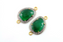 Pave Diamond Green Onex with White Sapphire Connector-- GRXWTZ-A203