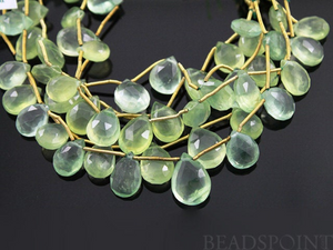 Natural Phrenite Faceted Pear Drops, ( PRENSMGRADPear) - Beadspoint