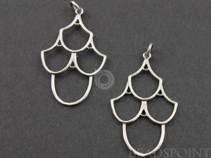 Sterling Silver 4 U Shaped Earrings, 1 Pair (SS/747/34X21) - Beadspoint