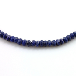 Lapis Blue Micro Faceted Roundels Drop, (LPSB/RDL/2.5-3) - Beadspoint