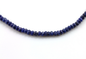 Lapis Blue Micro Faceted Roundels Drop, (LPSB/RDL/2.5-3) - Beadspoint