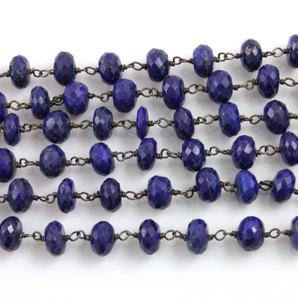 Faceted Wire Wrapped Rosary Chain, (RS-LAP-173) - Beadspoint