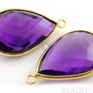 Amethyst Faceted Pear Shape Bezel, (BZC7276) - Beadspoint
