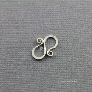 Sterling Silver S Hook Clasp, (SS/998/A) - Beadspoint