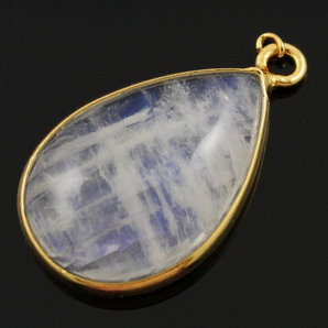 Rainbow Moonstone Smooth Bezel, (RNMPRT013) - Beadspoint