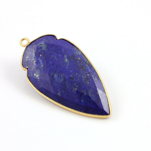 Lapis Faceted Arrowhead Bezel, (9023/LAP/LG) - Beadspoint