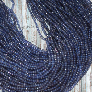 Natural Iolite Faceted Rondelle Beads, (ILT4RNDL) - Beadspoint