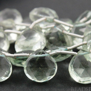 Green Amethyst Faceted Heart Drops,4 Pieces, (4GAM9x9-10x10HRT ) - Beadspoint