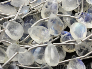 Rainbow Moonstone Faceted Pear Drops, (MNS7x9PEAR) - Beadspoint