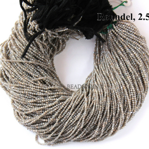 Mystic coated Labradorite Micro Faceted Rondelle Beads, (MYSLAB-2.5RNDL) - Beadspoint