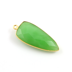 Chrysoprase Faceted Arrowhead Bezel, (BZC9050/CHR) - Beadspoint