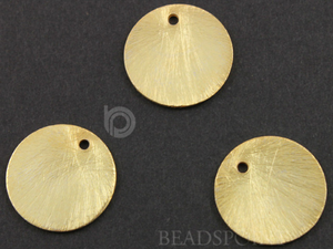 Gold Vermeil Flat Round Circle Disc, (VM/6577/15) - Beadspoint