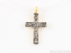 Pave Diamond Cross Charm, (MD/CH/CR4) - Beadspoint