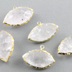 Rock Crystal Eye Electroplated Pendant, (BZC9064/RCY/EY) - Beadspoint