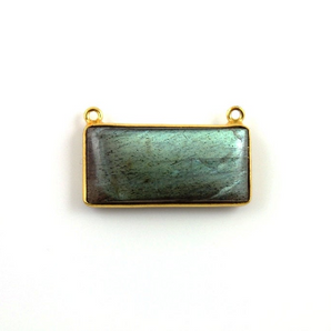 Labradorite Smooth Rectangle Bezel, (LABCTR05-B) - Beadspoint