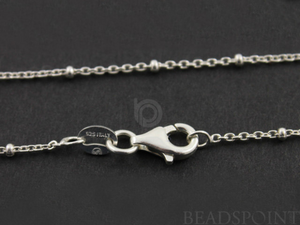 Sterling Silver Finished Satellite Disc Neck Chain, (FN20S-18) - Beadspoint
