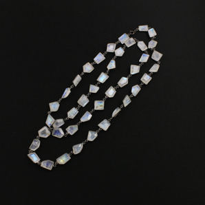 Rainbow Moonstone Bezel Set In Sterling Silver, (CHN/102) - Beadspoint