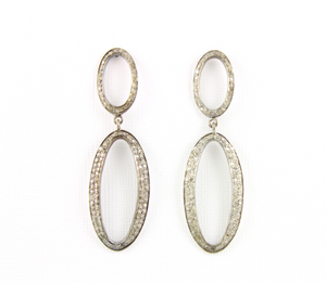 Pave Diamond Dangling Earrings, (Earr-017) - Beadspoint
