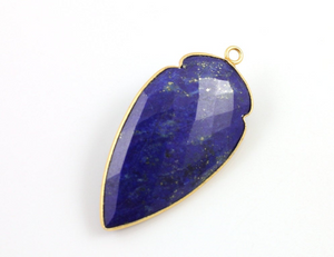 Lapis Faceted Arrowhead Bezel, (9023/LAP/LG) - Beadspoint