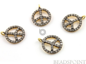 Pave Diamond Peace Charm, (DCH/CR15) - Beadspoint