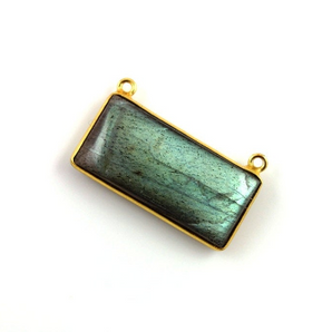 Labradorite Smooth Rectangle Bezel, (LABCTR05-B) - Beadspoint