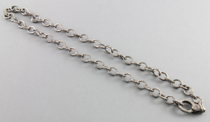 Pave Full Diamond sterling silver Oval Link chain with Diamond Lobster Clasp, (DCHN-02) - Beadspoint