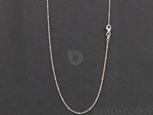 Sterling Silver Finished Satellite Disc Neck Chain, (FN20S-18) - Beadspoint