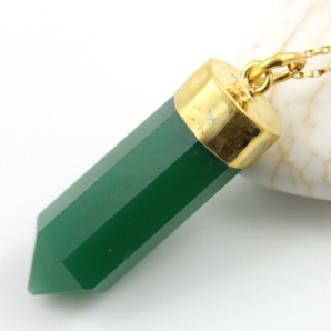 Green Onxy Faceted Point Pendant Bezel,(BZC9024/GNX) - Beadspoint