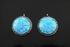 Turquoise w/ White Sapphire Pendant, (TURWTZ-A203)