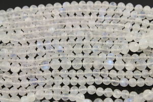 Rainbow Moonstone Faceted Rondelle Beads, (RM/RD/5-6) - Beadspoint