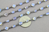 Opalite Faceted Bezel Chain in Antique Rhodium, 8x5 mm, (BC-OPL-103)