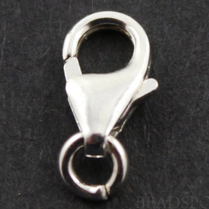 10 Pieces, Sterling Silver Lobster Claw w/Open Ring- (SS/855) - Beadspoint