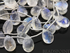 Rainbow Moonstone Faceted Pear Drops, (MNS7x9PEAR)