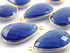 Blue Sapphire Chalcedony Faceted Pear Shape Bezel, (BZC7088)