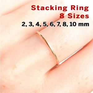 Gold Filled Stacking Ring, 8 Sizes, (GF/711) - Beadspoint