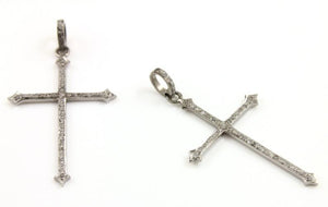 Pave Diamond Cross Pendant -- DP-0753 - Beadspoint