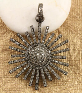 Pave Diamond Sun Star Pendant --DP-1186 - Beadspoint