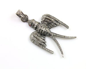 Pave Diamond Bird Pendant -- DP-1001 - Beadspoint