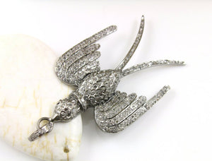 Pave Diamond Bird Pendant -- DP-1412 - Beadspoint