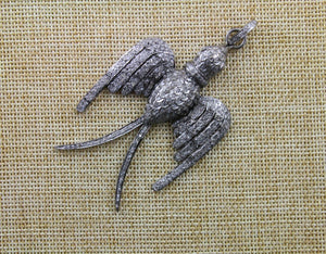 Pave Diamond Hawk Bird Pendant -- DP-1275 - Beadspoint