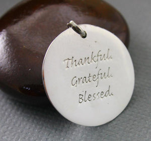Sterling Silver Gratitude Charm --SS/CH5/CR36 - Beadspoint