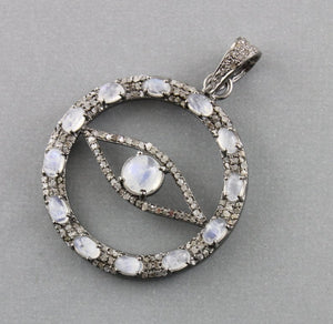 Pave Diamond Evil Eye  Pendant --DP-1118 - Beadspoint