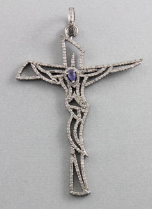 Pave Diamond Crucifix Cross Pendant -- DPL-2209 - Beadspoint
