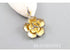 Pave Diamond Gold Lotus Flower Pendant, (DP-1487)