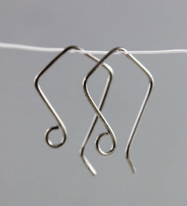 Dark Oxidized Sterling Silver Ear wires, 1 Pair (SS/702/OX-A) - Beadspoint