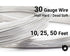 30 Gauge Sterling Silver Round Half Hard or Dead Soft Wire