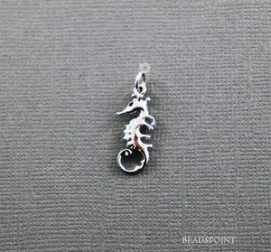 Sterling Silver Seahorse Charm -- SS/CH7/CR69 - Beadspoint